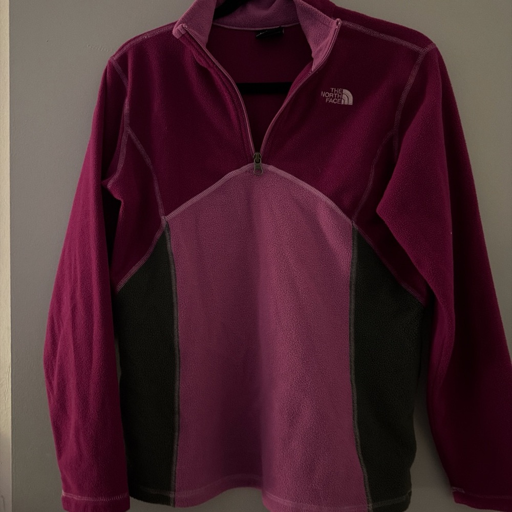 The North Face Kids Two-Tone Pink Fleece Half-Zip Pullover